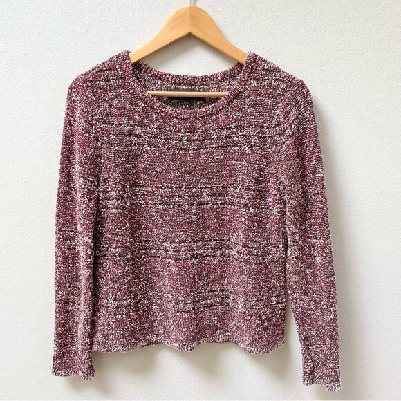 Rag & Bone Cotton Blend Textured Boucle Knit Sweater Red Multi Women's XS $299 - Picture 1 of 10